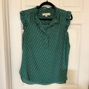 LOFT Green Sleeveless Top